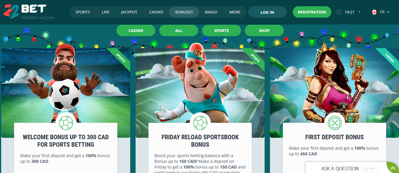 22Bet Bonus And Promotions