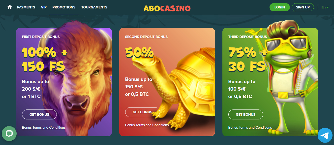 Abo Casino Welcome Bonus