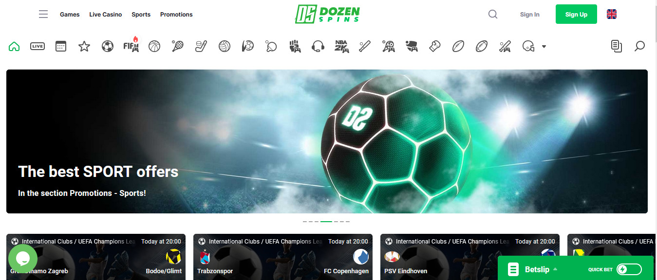 Bet At The DozenSpins Sportsbook