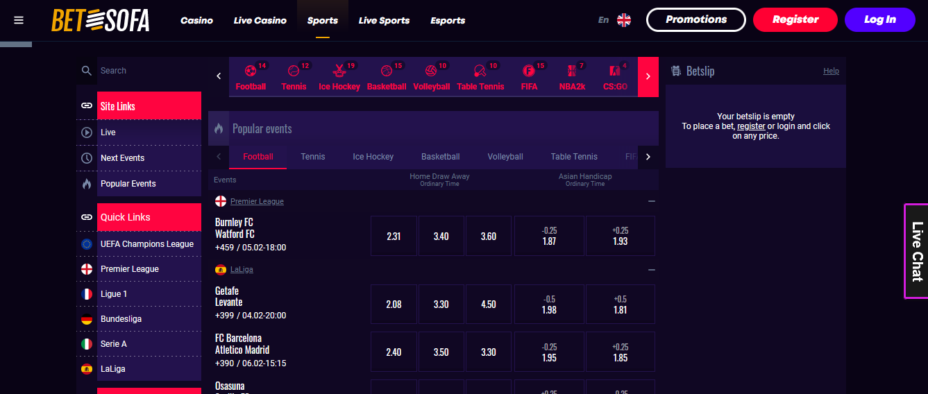 BetSofa Sports Betting