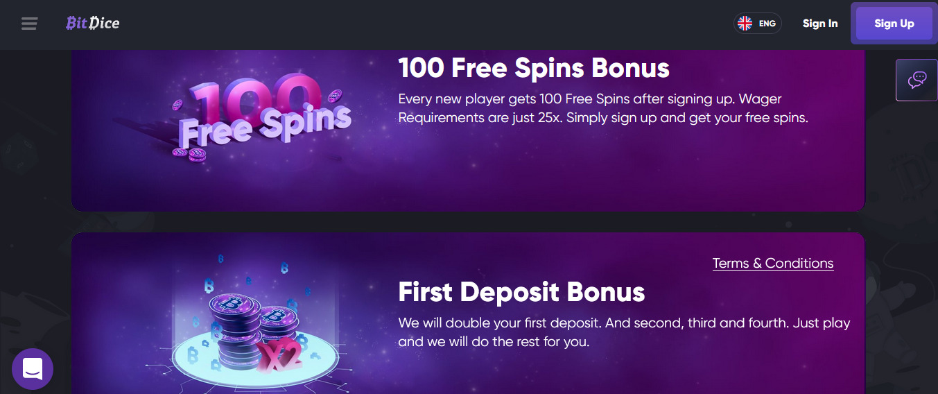 BitDice 1BTC Welcome Bonus