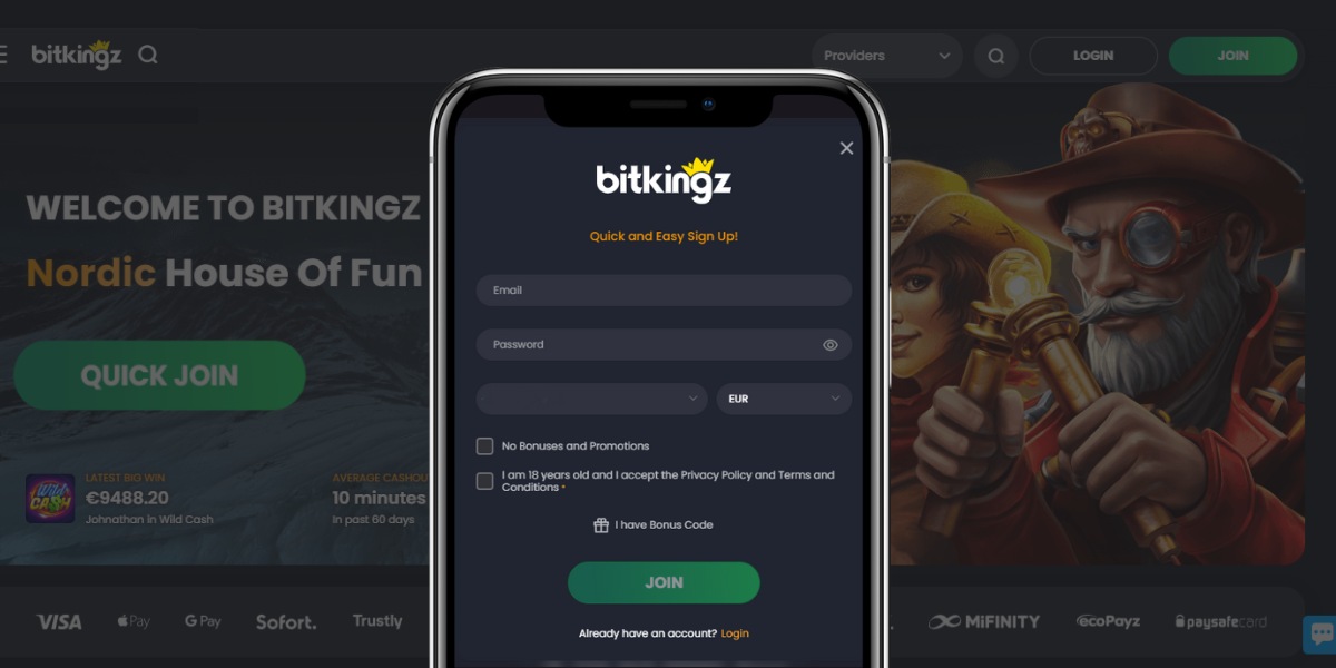 Bitkings Casino Registration Guide, fruitycasinos.com