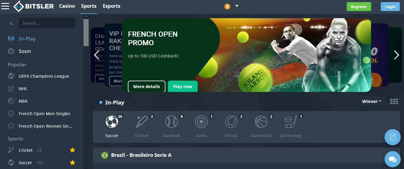 Bitsler Sports Betting