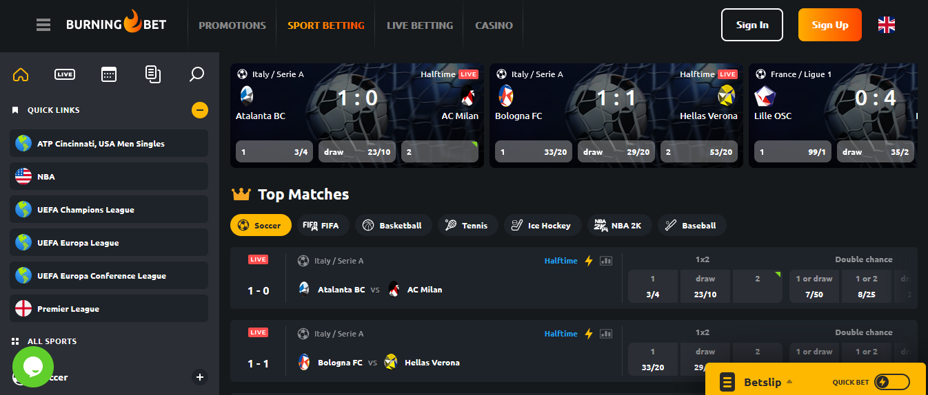 BurningBet Sports Betting