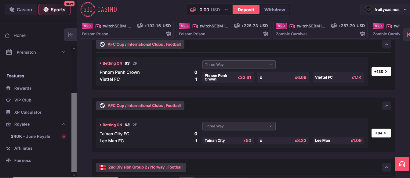 CSGO500 Sports Betting