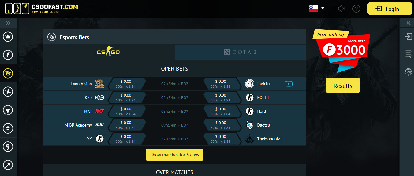 CSGOFast Match Betting