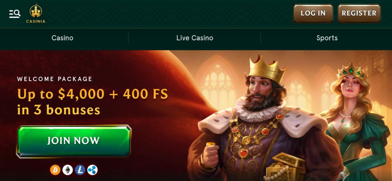 Casinia Casino bonus