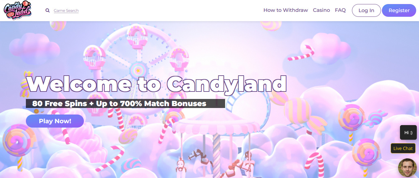 Claim A CandyLand Casino No Deposit Bonus - 80 Free Spins