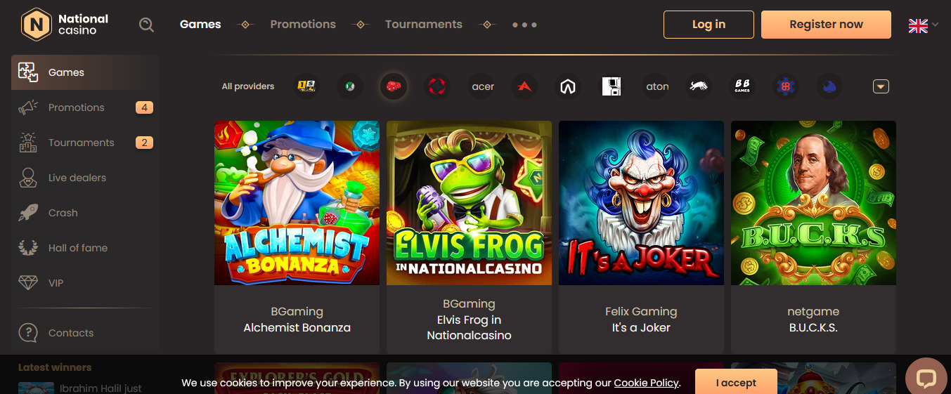 Claim A National Casino Bonus