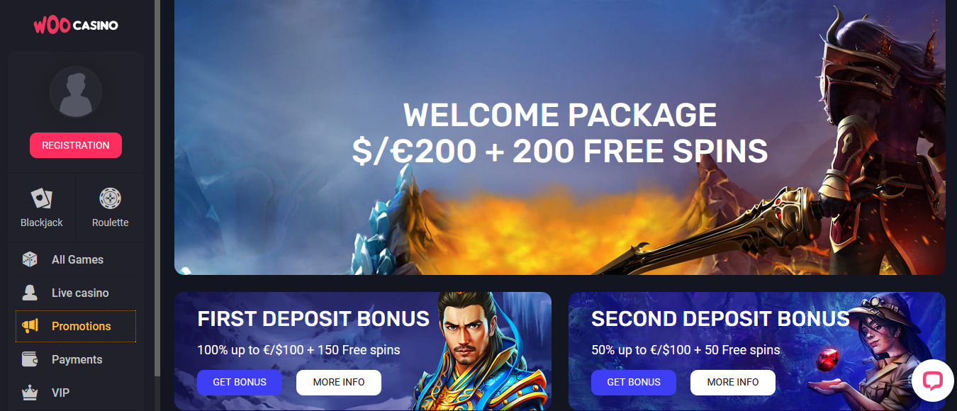 Claim A WooCasino Welcome Bonus