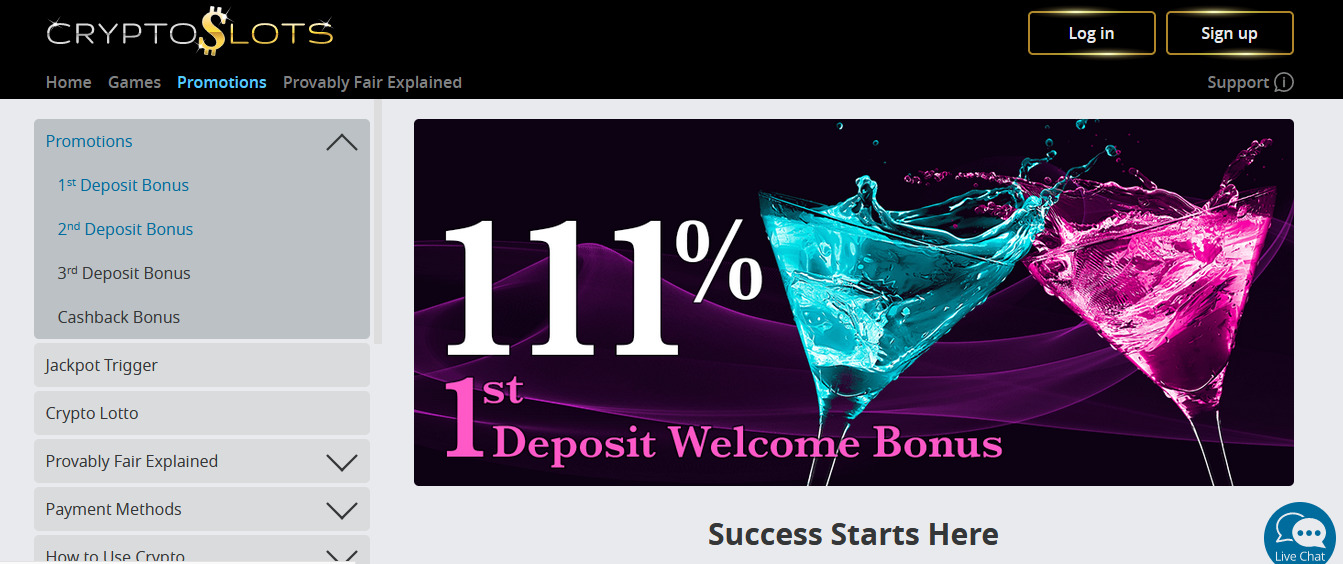 Crypto Slots Welcome Bonus