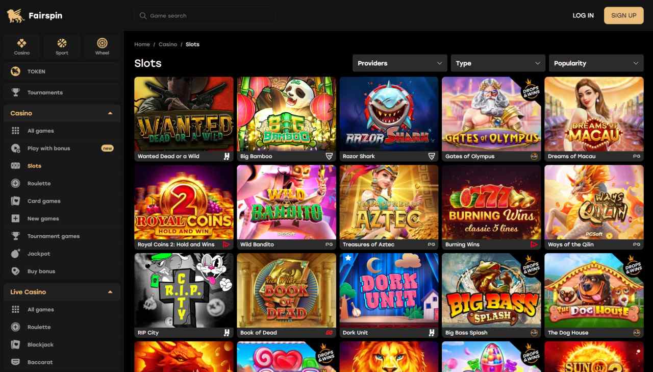 Fairspin slots