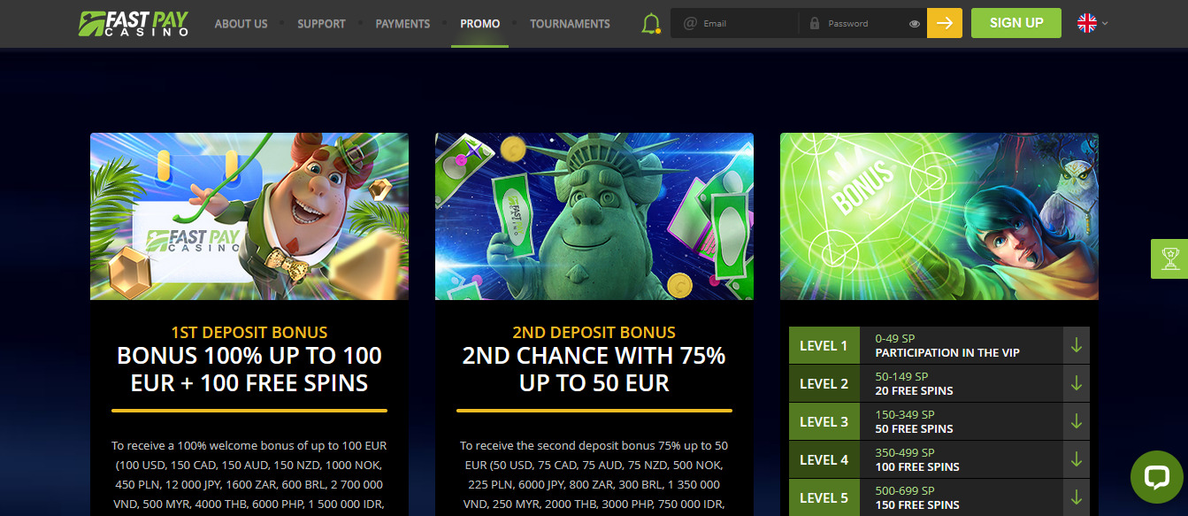 Fastpay Casino Welcome Bonus