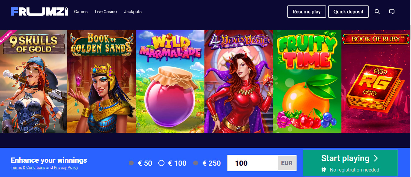 Frumzi Casino Games