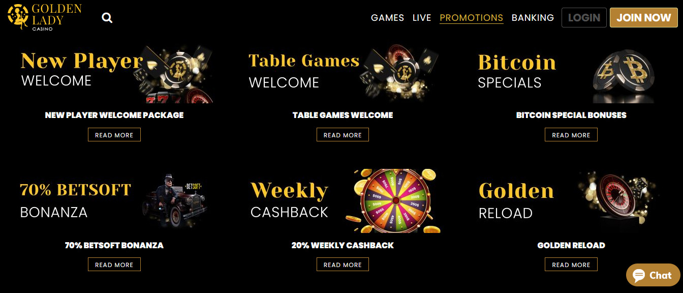 Golden Lady Casino Promotions