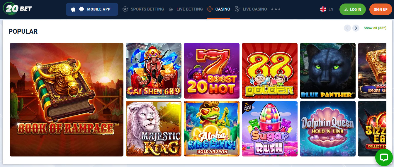 Is 20Bet Casino Legit?
