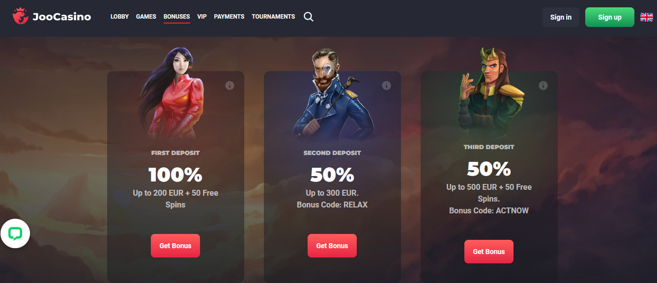 Joo Casino Welcome Bonus