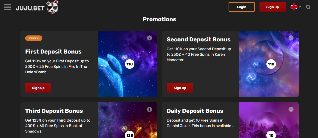 Juju.bet Welcome Bonus