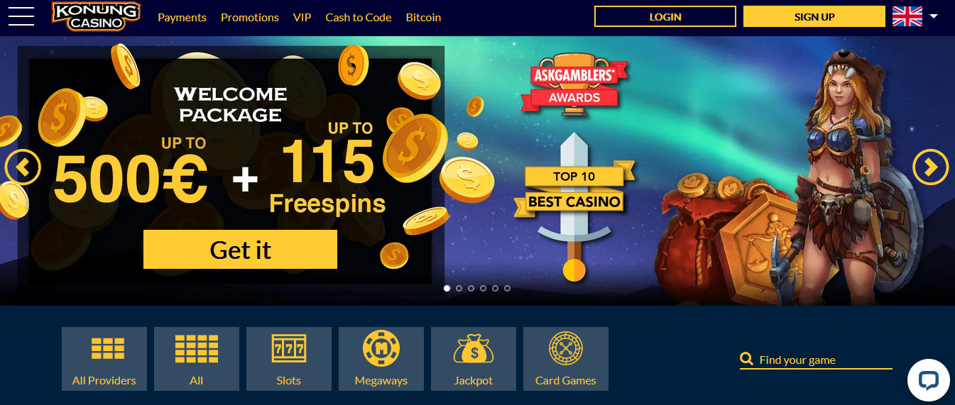Konung Casino Welcome Package