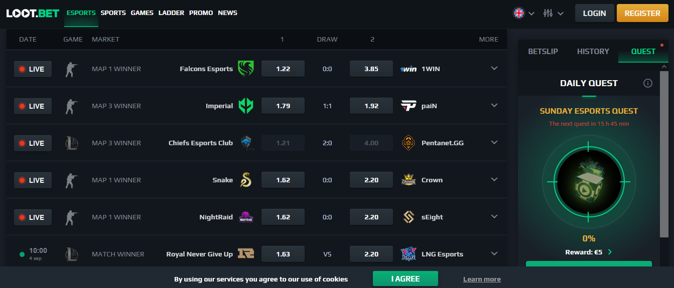 Lootbet E-Sports Betting