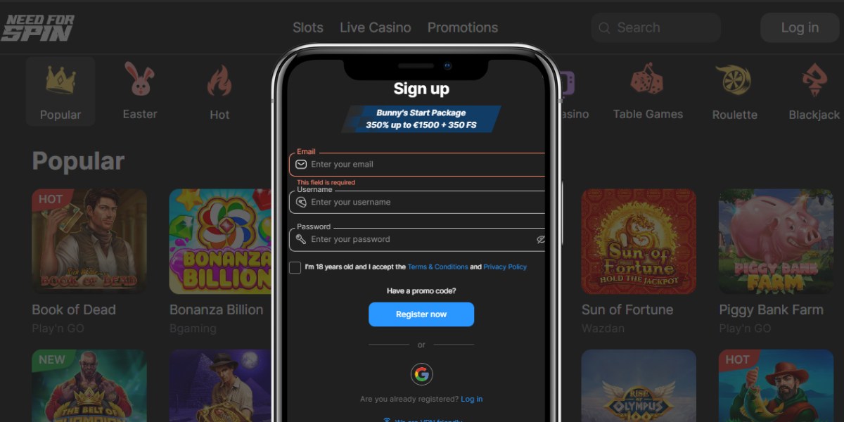 Need For Spin Registration Guide, fruitycasinos.com