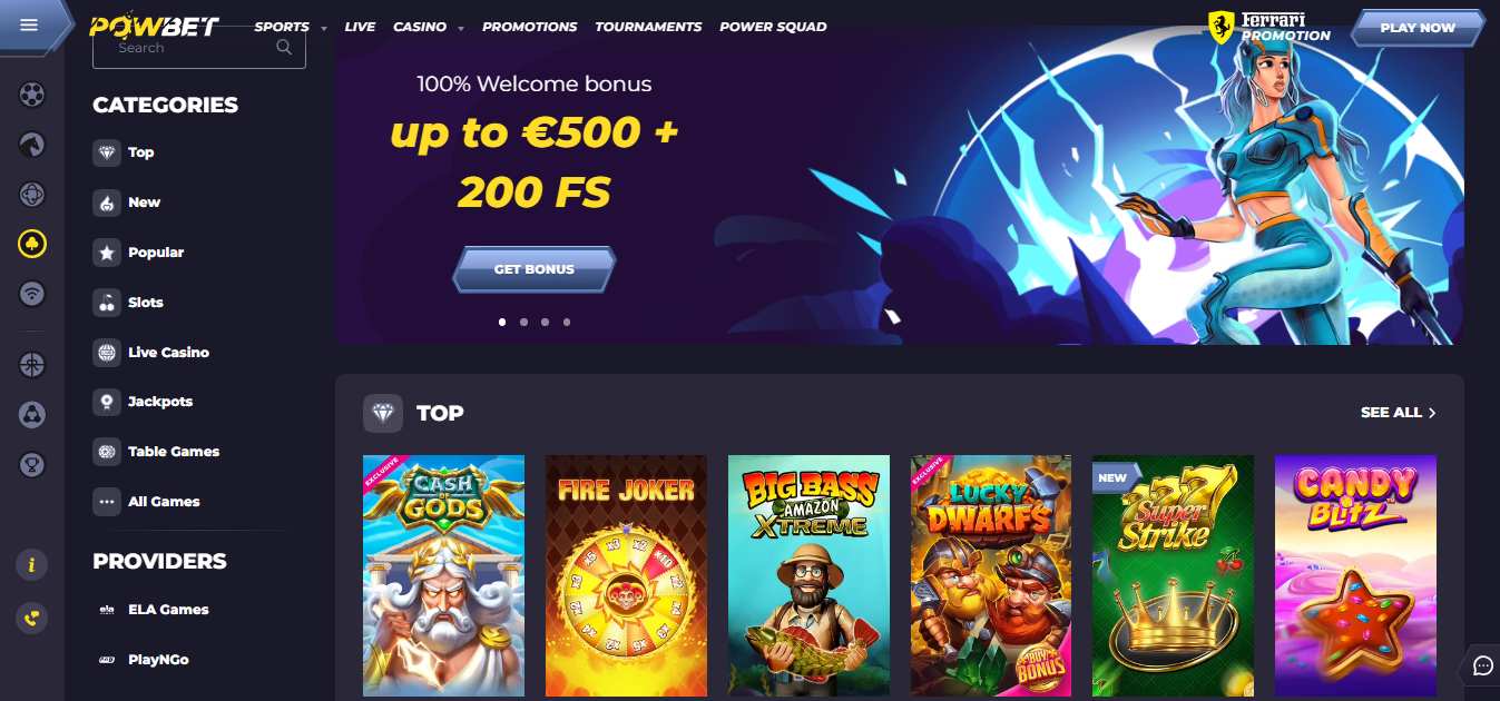 Powbet Casino, fruitycasinos.com