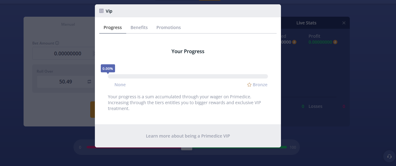 Primedice VIP Program