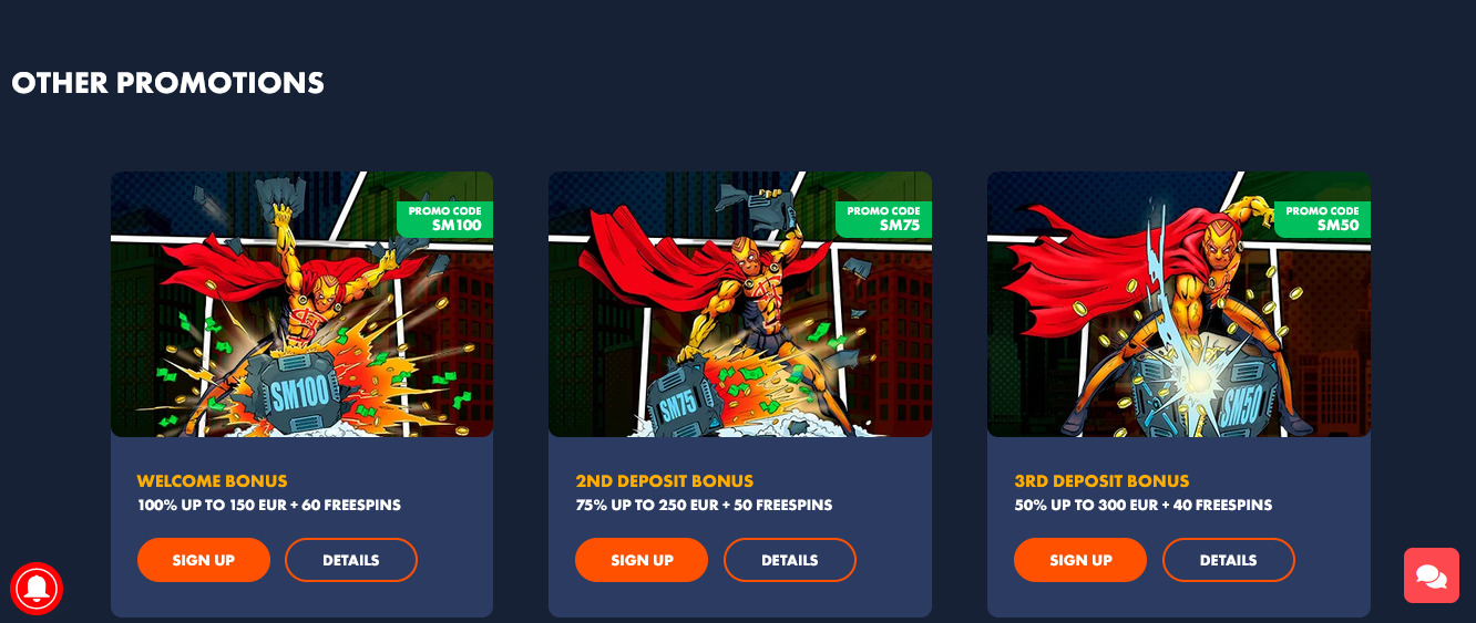 Slotman Casino Welcome Bonus