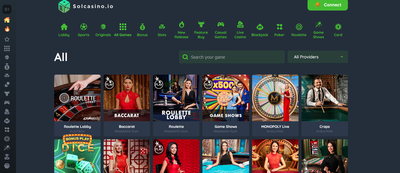 Play At A solana Casino Today
