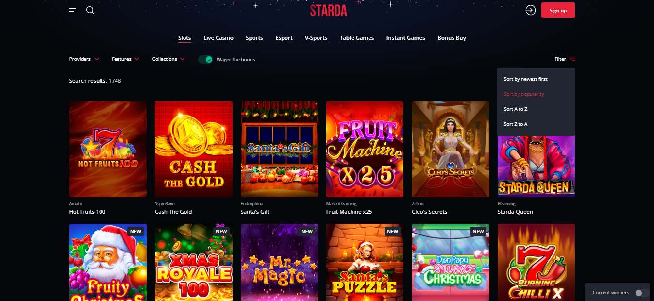 Starda Casino, fruitycasinos.com