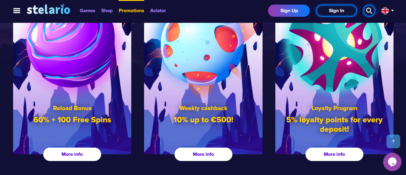 Stelario Casino Bonus