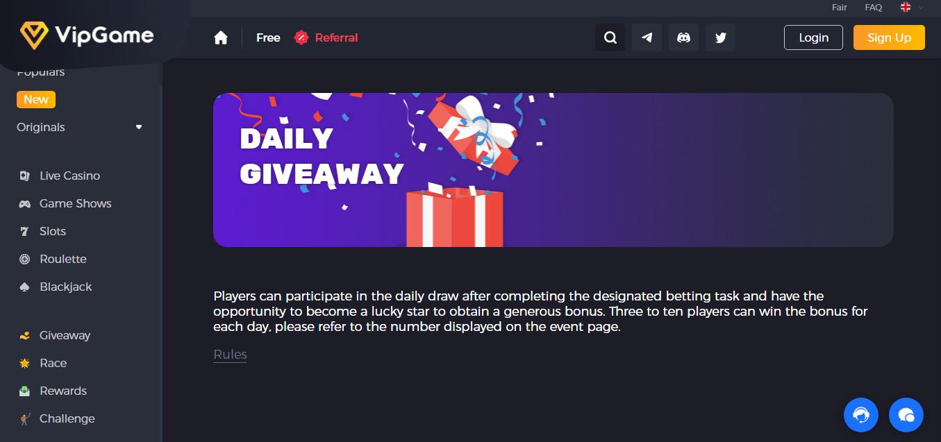 VipGame.io Bonuses & Rewards