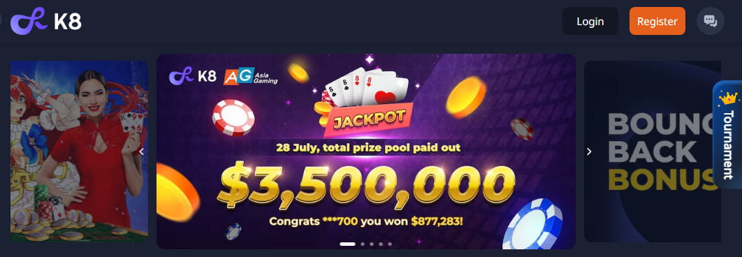 k8 Casino bonus