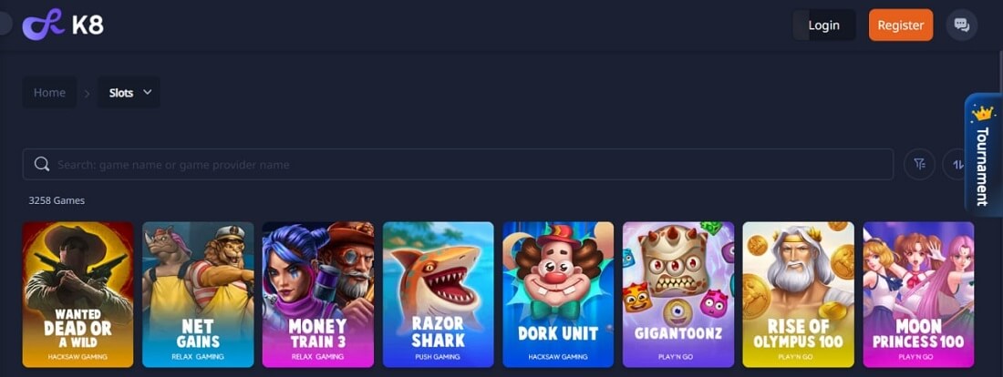 K8 Slots