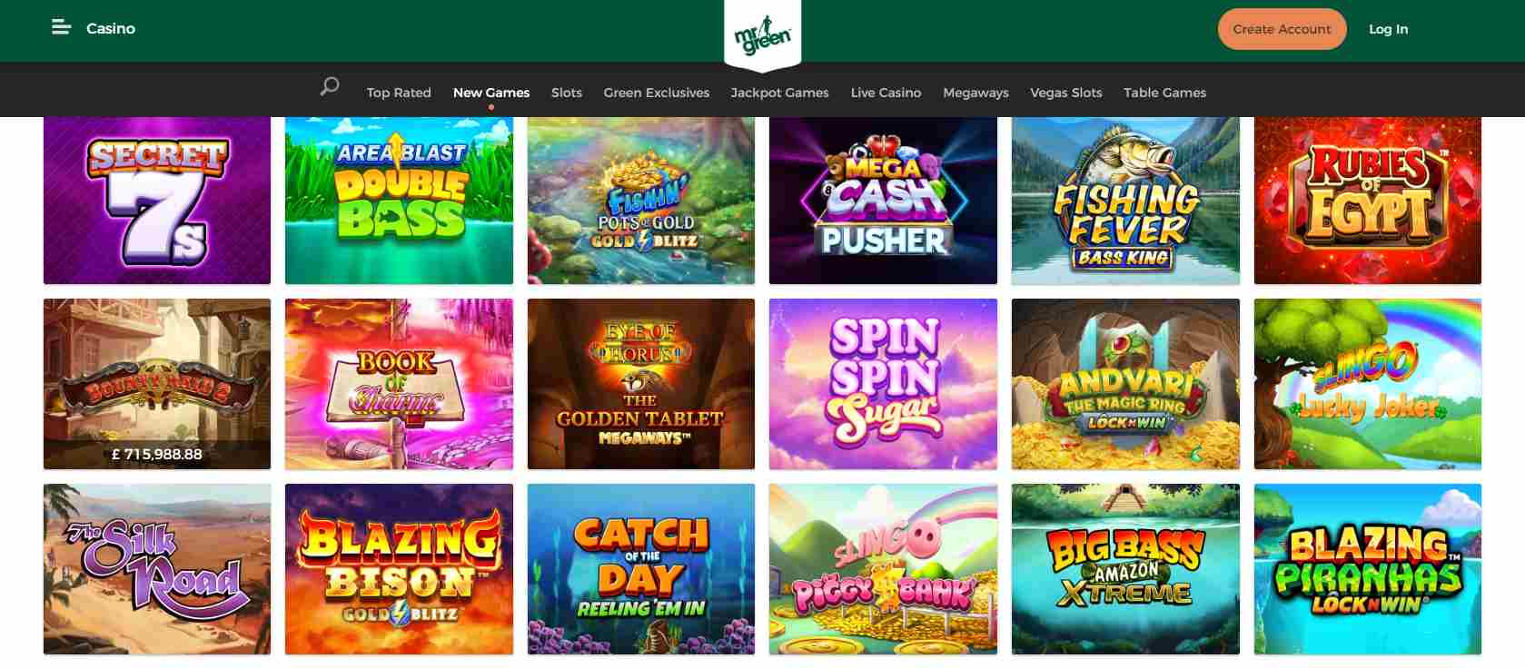 mr green casino games