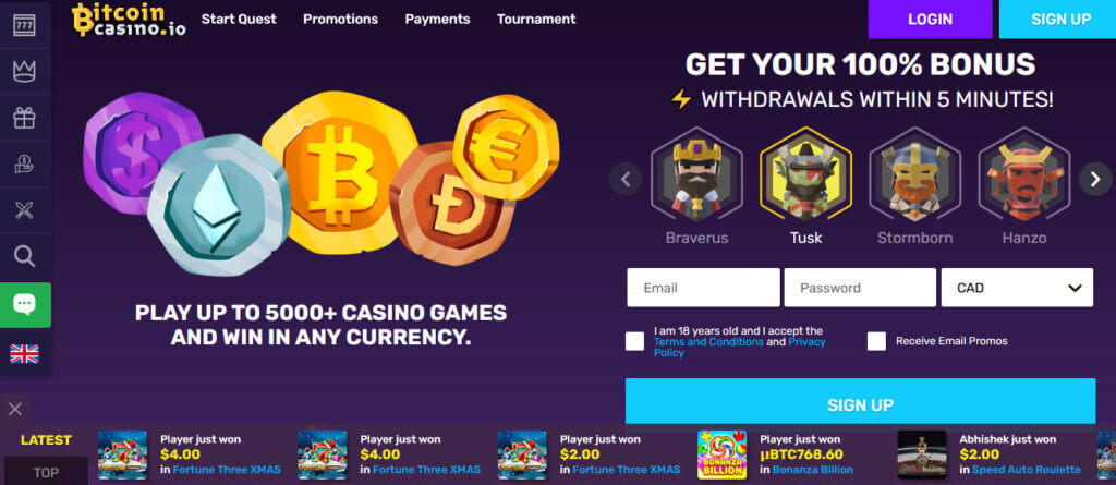 BitcoinCasino.io Casino