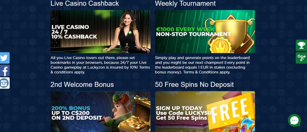 Luckyzon Casino 100% Welcome Bonus