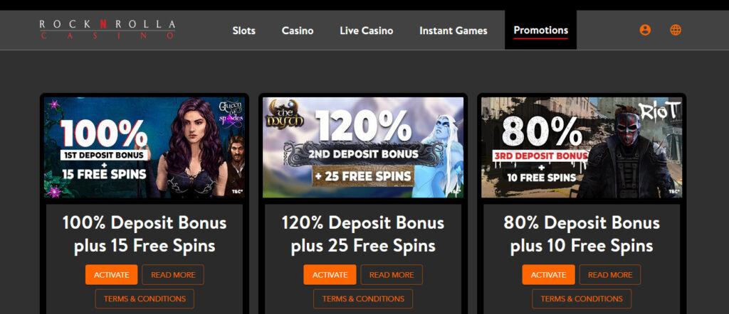 RockNRolla Casino Welcome Bonus