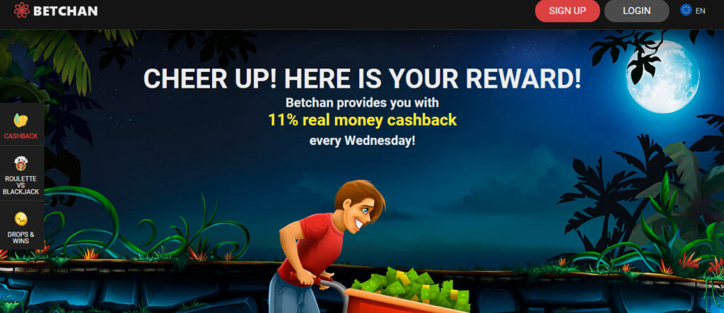 Claim 11% Betchan Cashback Every Week