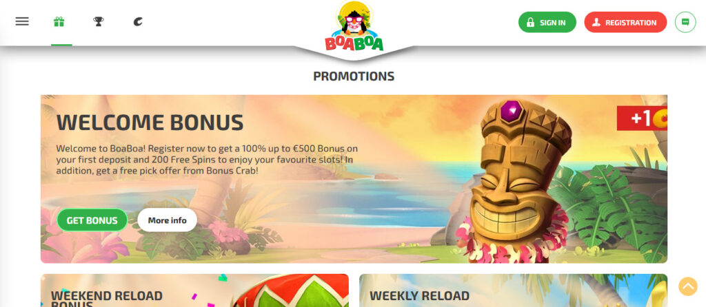 Claim A BoaBoa Casino Welcome Bonus