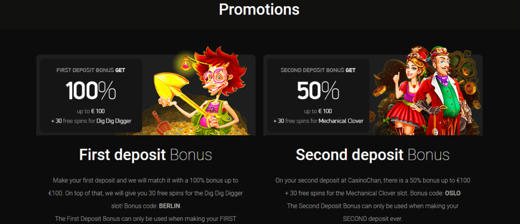 Claim A CasinoChan Welcome Bonus