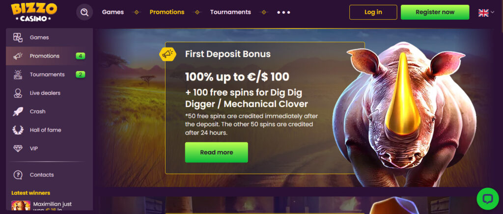 Claim A Bizzo Casino Bonus!