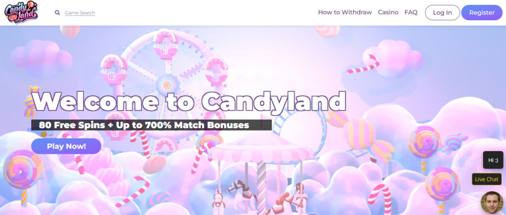 Claim A CandyLand Casino No Deposit Bonus - 80 Free Spins