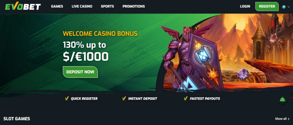 EvoBet Casino Welcome Bonus